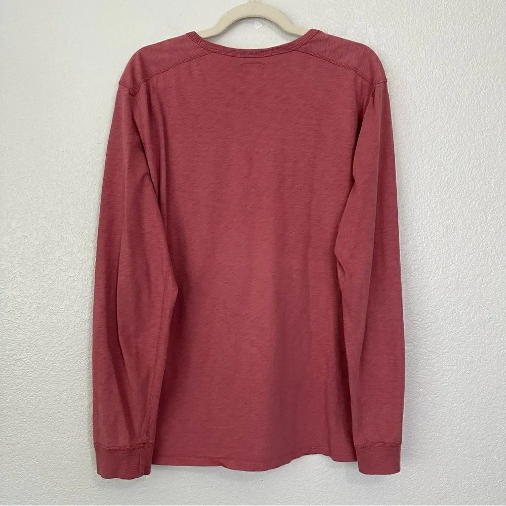 J. Crew Men’s Long Sleeves Slub Cotton Tee, Sz Large